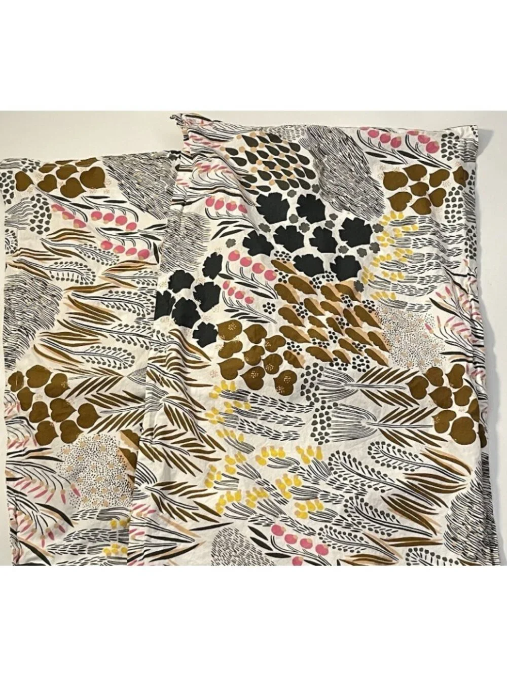 Marimekko Pieni Letto King Shams Pair 100% Cotton Botanical Floral Mexico Floral